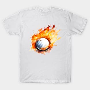 Flamming Golf Ball T-Shirt